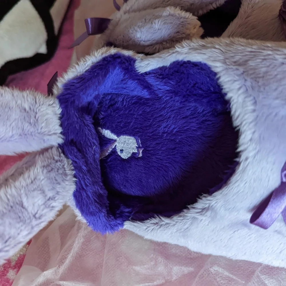 playboy purple slippers butterfly on bunny 🐇 - Picture 3 of 5